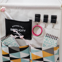 Органайзер подвесной с карманами Доляна &laquo;Рио&raquo;, 3 отделения, 32&times;34,5 см, цвет бирюзовый