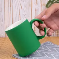 Кружка Promo Soft c покрытием софт-тач, зеленая Кружка Promo Soft c покрытием софт-тач, зеленая