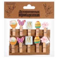 Прищепки декоративные «Пасхальные прищепки» набор 10 шт., 1.5 × 12 × 14 см Прищепки декоративные «Пасхальные прищепки» набор 10 шт., 1.5 × 12 × 14 см