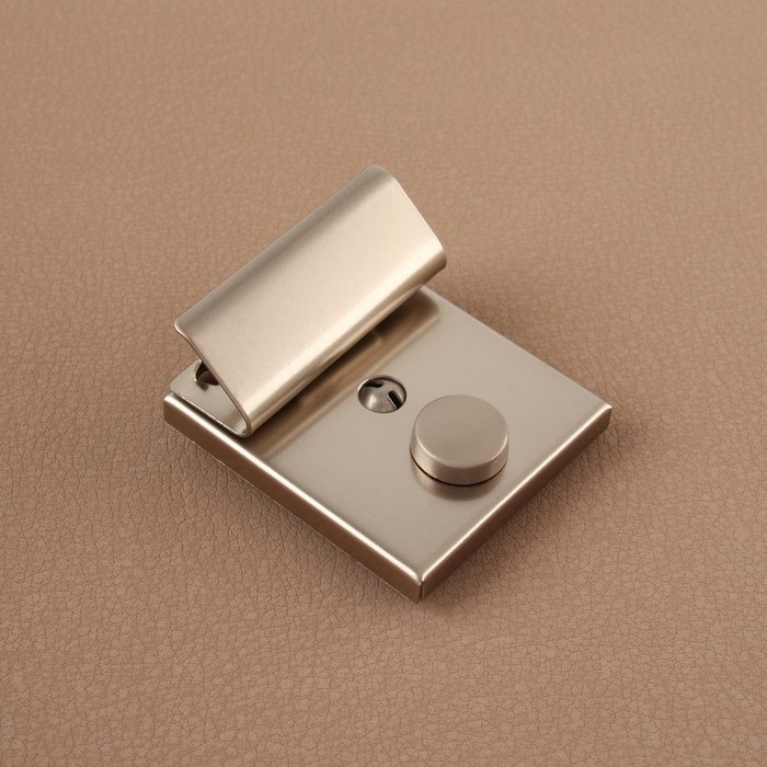 Застёжка для сумки, 3,8 &times; 4 см, цвет жемчужный серебряный