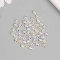 Декор для творчества пластик "Переливающиеся половинки" набор 50 шт 0,6х0,6 см Декор для творчества пластик "Переливающиеся половинки" набор 50 шт 0,6х0,6 см