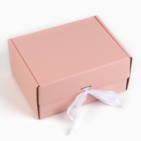 Коробка подарочная складная, упаковка, &laquo;Розовая&raquo;, 22 х 16.5 х 10 см