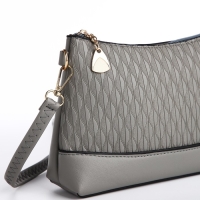 Сумка кросс-боди на молнии, цвет серый