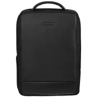 Рюкзак для ноутбука Santiago Slim с кожаной отделкой, черный