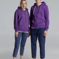 Толстовка на молнии с капюшоном Unit Siverga, фиолетовая, размер XL