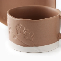 Чайная пара керамическая &laquo;Монблан&raquo;, 2 предмета: кружка 220 мл, блюдце 13х13,6 см