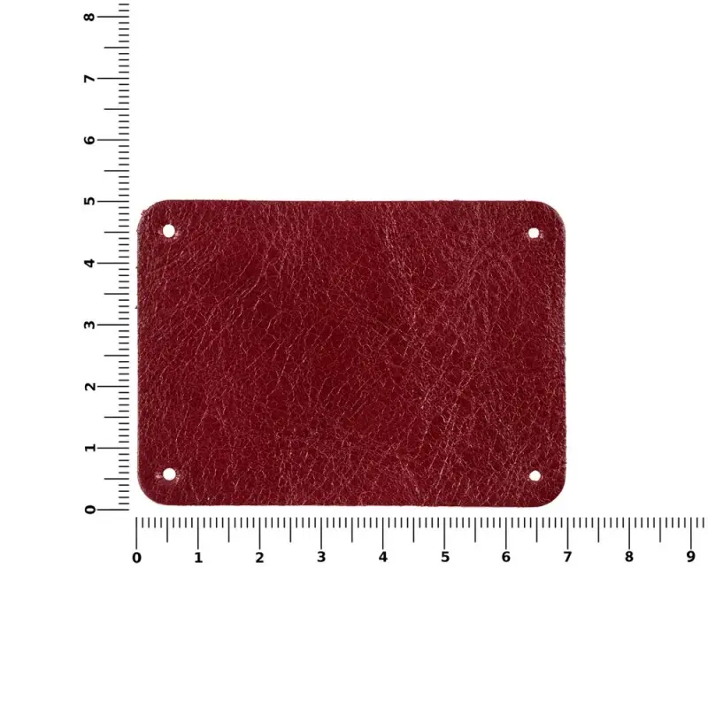 Лейбл кожаный Beta, XL, красный Лейбл кожаный Beta, XL, красный