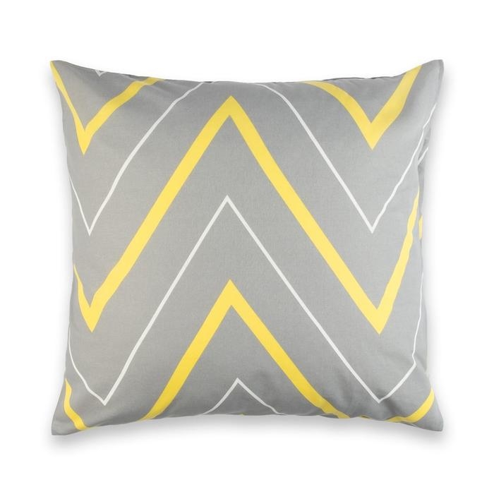 Наволочка "Этель" жёлто-серые зигзаги 70х70 см, 100% хлопок, поплин, 125 г/м2