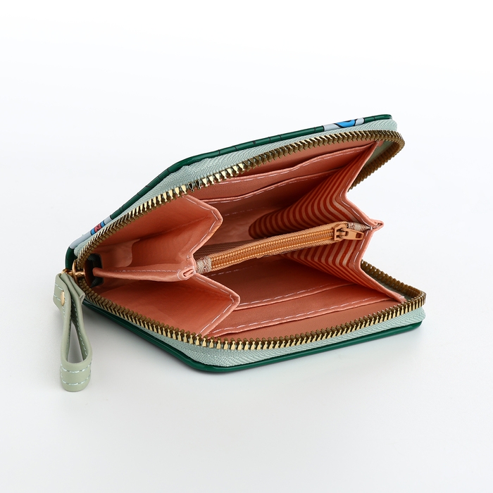 Кошелёк детский на молнии, цвет зелёный Кошелёк детский на молнии, цвет зелёный