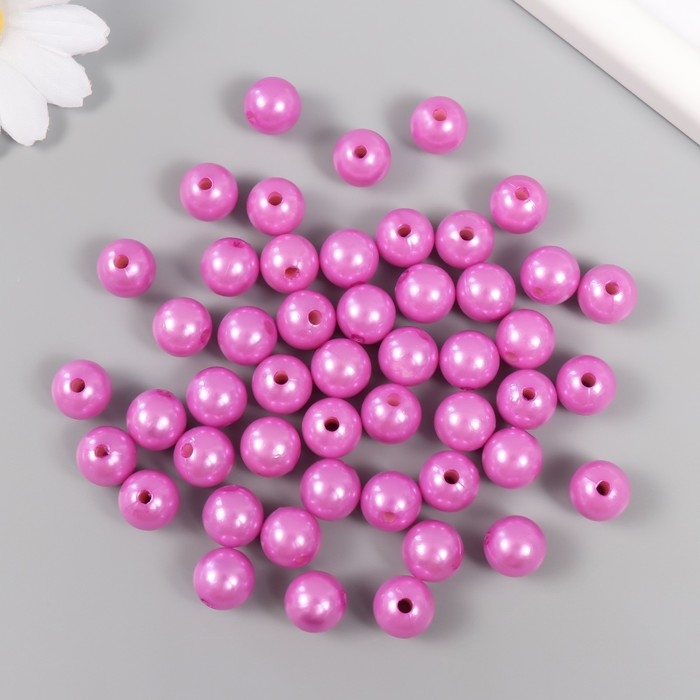 Набор бусин "Жемчуг" d 12 мм, 250 гр, сиреневый