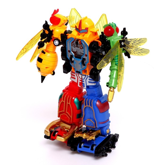 Набор инерционных роботов «Команда насекомых», трансформируются, собираются в одного робота Набор инерционных роботов «Команда насекомых», трансформируются, собираются в одного робота