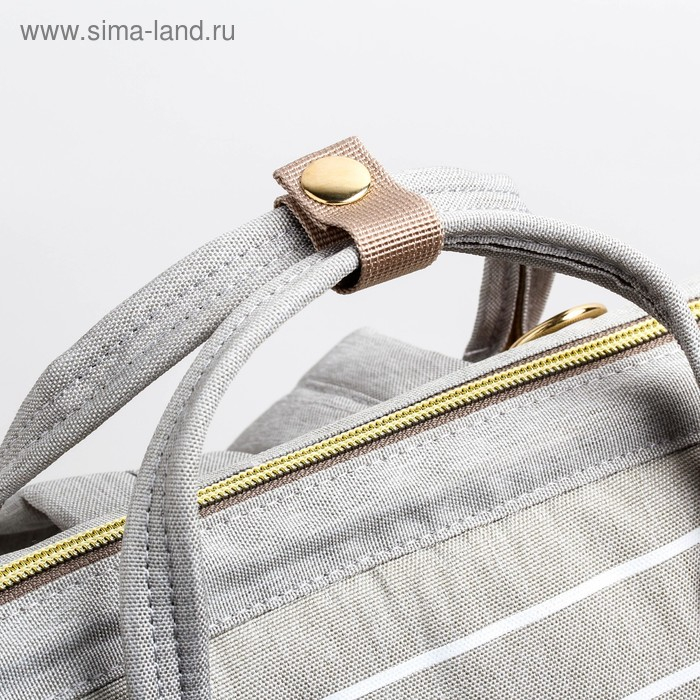 Сумка рюкзак для мамы и малыша с термокарманом, термосумка - портфель, цвет серый/зеленый Сумка рюкзак для мамы и малыша с термокарманом, термосумка - портфель, цвет серый/зеленый