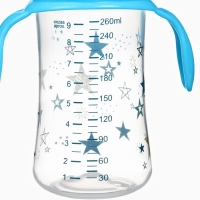 Бутылочка для кормления &Oslash;50мм ШГ, +3мес., 260мл, цвет голубой