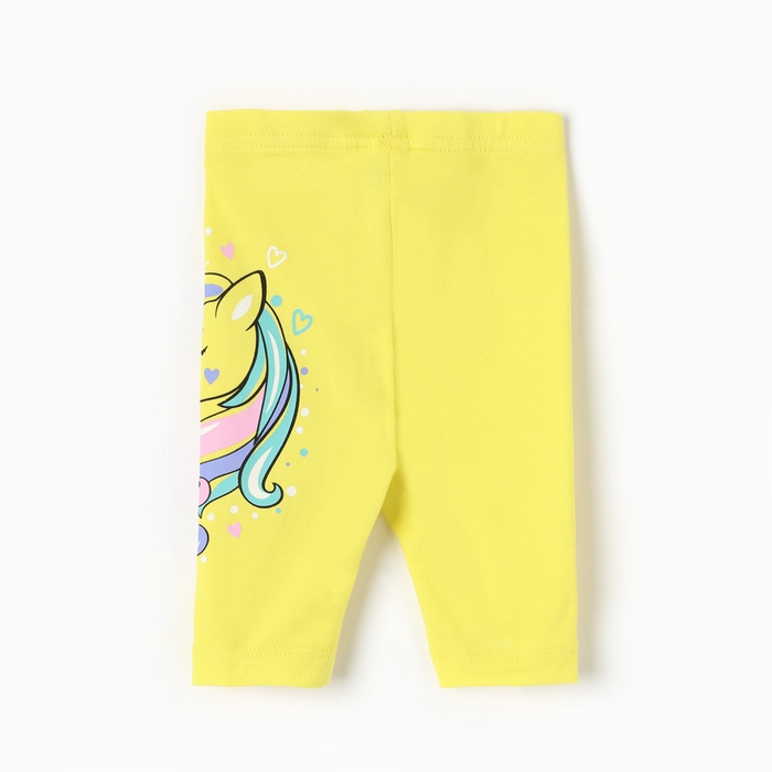 Бриджи для девочки, цвет желтый, рост 86 см