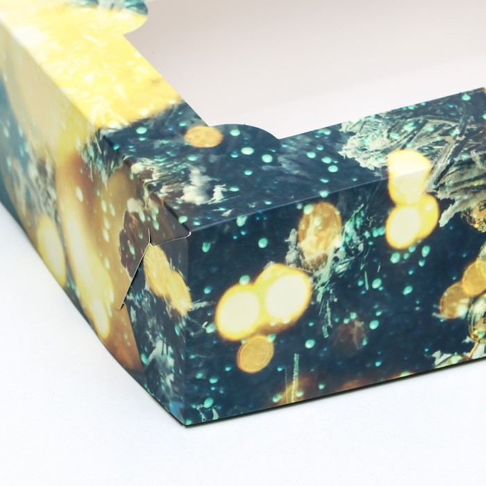 Новый год. Коробка складная, кондитерская упаковка с окном Новый год. Коробка складная, кондитерская упаковка с окном "Зимняя сказка", 25 х 15 х 7 см