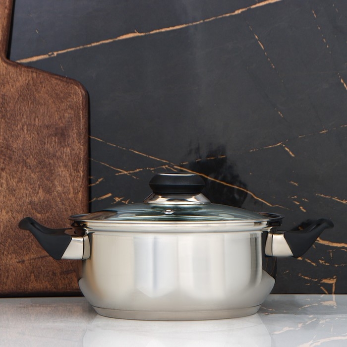 Кастрюля, 1.9 л, d=18 см, капсульное дно, индукция Кастрюля, 1.9 л, d=18 см, капсульное дно, индукция