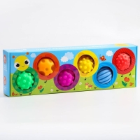 Подарочный набор массажных развивающих мячиков «Гусеница», 6 шт, Крошка Я Подарочный набор массажных развивающих мячиков «Гусеница», 6 шт, Крошка Я