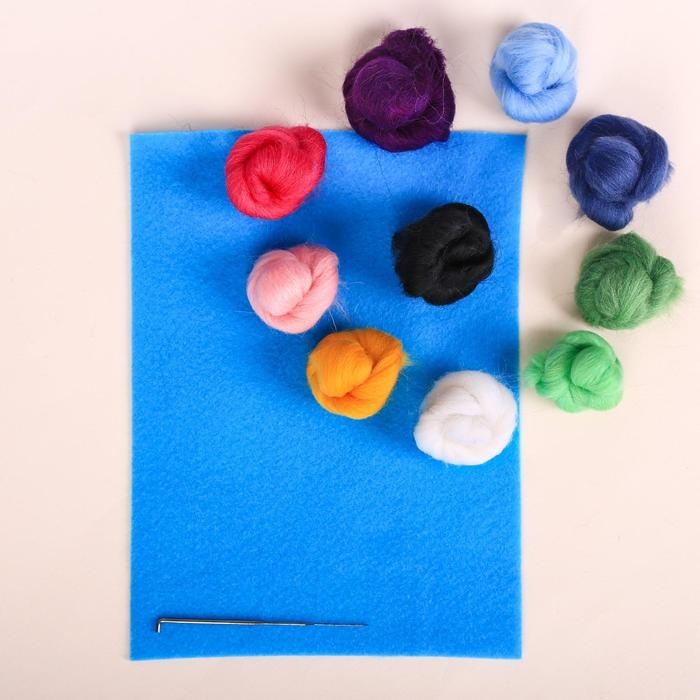 Валяние из шерсти. Картина «Фламинго», А5, набор для творчества Валяние из шерсти. Картина «Фламинго», А5, набор для творчества