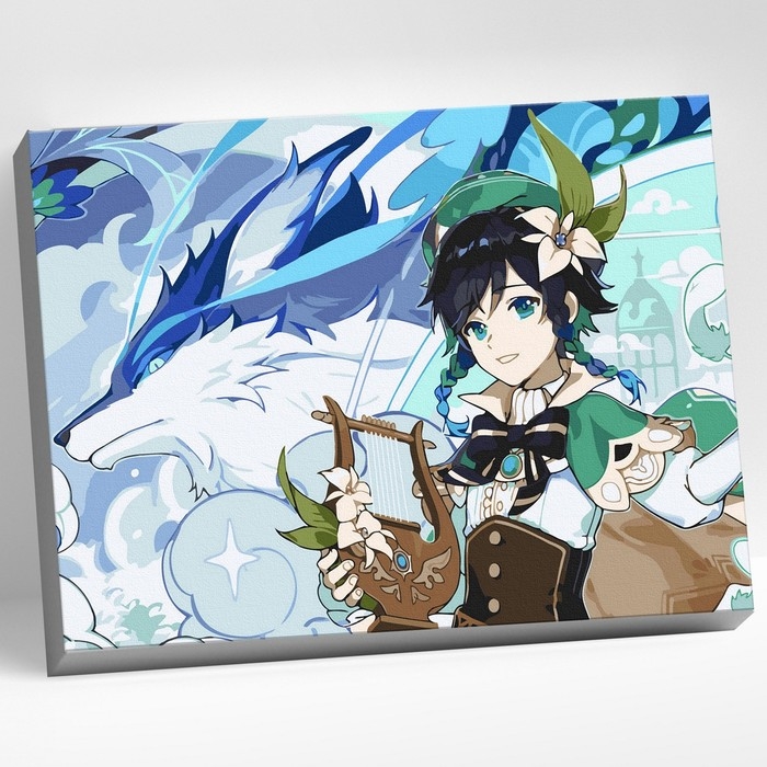 Картина по номерам 30 &times; 40 см &laquo;Геншин&raquo; &laquo;Венти&raquo; 24 цвета