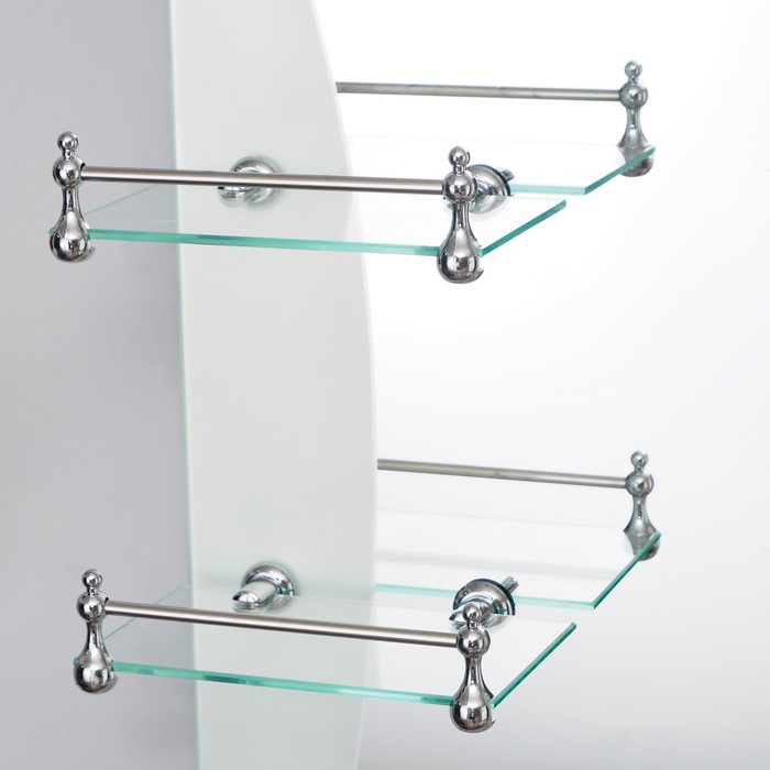 Зеркало, настенное, с пескоструйной графикой, с полочками, 50&times;70 см