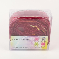 Бант-шар №5 "Перламутровая полоска", цвет бордовый Бант-шар №5 "Перламутровая полоска", цвет бордовый