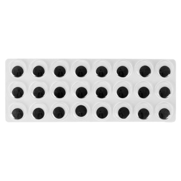 Глазки на клеевой основе, набор 24 шт., размер 1 шт. &mdash; 1,5 см