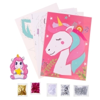 Набор для творчества: аппликация фигурами и аппликация пайетками &laquo;Единорог&raquo;