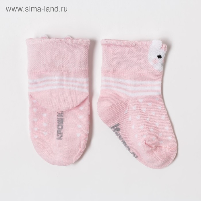 Носки детские Крошка Я &laquo;Зайчишка&raquo;, цвет розовый, 6-8 см