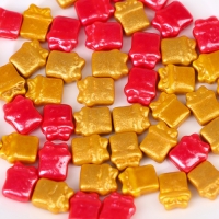 Новый год. Кондитерская посыпка &laquo;Подарок&raquo; красно-золотая, 20 г