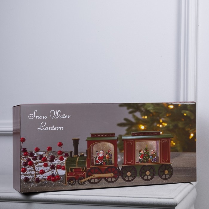 Светодиодная фигура &laquo;Поезд&raquo; 48 &times; 20 &times; 9.5 см, пластик, батарейки ААх3 (не в комплекте), USB, свечение тёплое белое