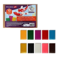 Пластика-полимерная глина запекаемая набор, BRAUBERG, 10 цветов х 20 г, с аксессуарами Пластика-полимерная глина запекаемая набор, BRAUBERG, 10 цветов х 20 г, с аксессуарами