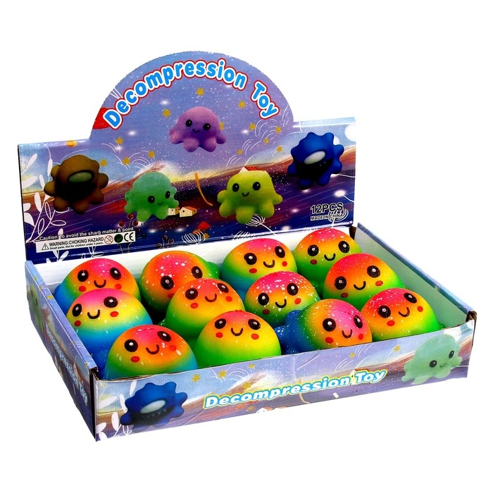 Мялка &laquo;Осьминог&raquo; с пастой, цвета МИКС