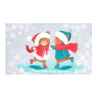 Набор кухонных полотенец Доляна &laquo;Веселого Нового года&raquo; 35х60см-4шт, 100% хл