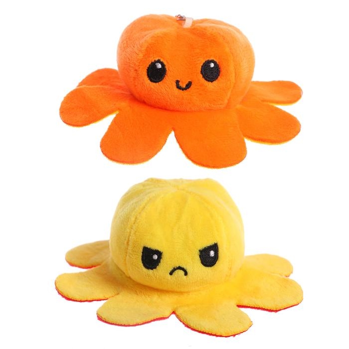 Мягкая игрушка-трансформер &laquo;Осьминог-перевёртыш&raquo;, 12 см, на брелоке, цвета МИКС