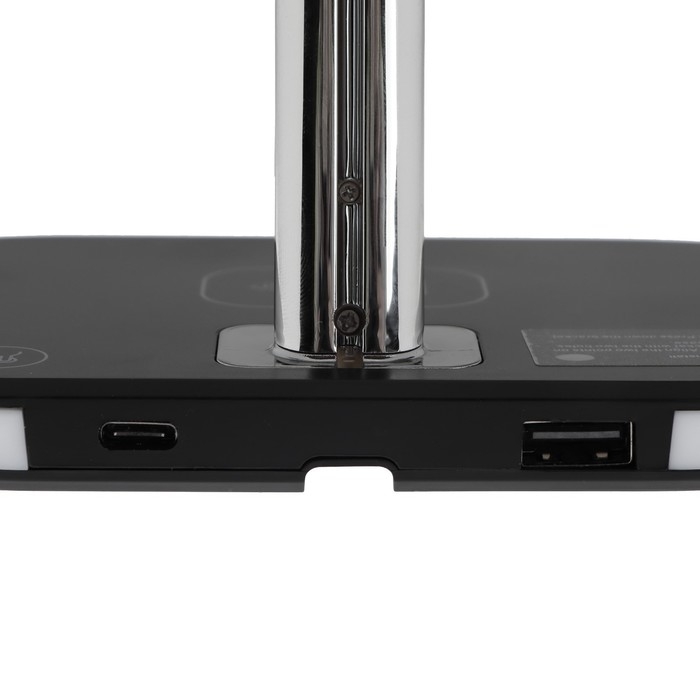 Беспроводная зарядная станция 3 в 1 LCC-83, 15 Вт, MagSafe, с подставкой, подсветка, черная Беспроводная зарядная станция 3 в 1 LCC-83, 15 Вт, MagSafe, с подставкой, подсветка, черная