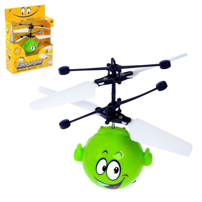 Супербол &laquo;Смайл&raquo;, работает от аккумулятора, цвет зелёный