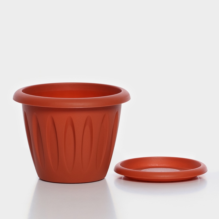 Горшок с поддоном «Фелиция», 400 мл, цвет терракотовый Горшок с поддоном «Фелиция», 400 мл, цвет терракотовый