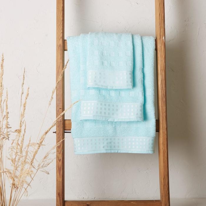 Полотенце махровое LoveLife Square, 70х130 см, цвет небесный