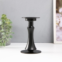 Подсвечник металл на 1 свечу d=до 5 см "Эмиль" черный 9х9х16,5 см Подсвечник металл на 1 свечу d=до 5 см "Эмиль" черный 9х9х16,5 см