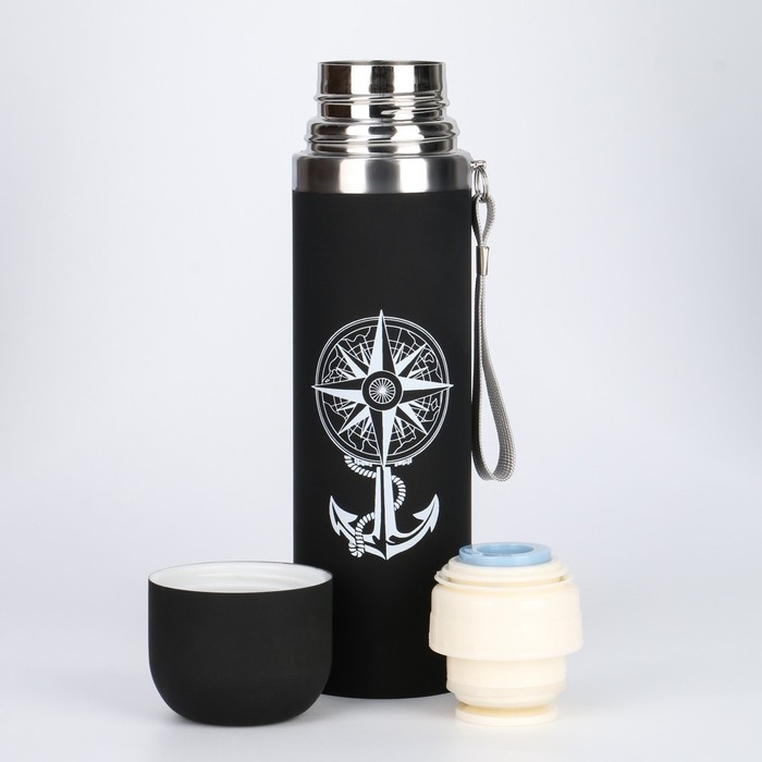 Термос, 500 мл, Гильза Термос, 500 мл, Гильза "Мастер К.", с кружкой, сохраняет тепло 10 ч, 6.5 х 24 см