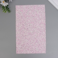 Лист для творчества иск.кожа "Блёстки" бело-фиолетовый лист 33х20 см толщина 1,6 мм