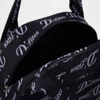 Сумка дорожная женская на молнии, держатель для чемодана, цвет чёрный Сумка дорожная женская на молнии, держатель для чемодана, цвет чёрный