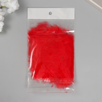 Перо декоративное гусиное пуховое "Алое" набор 40 шт h=10-15 см Перо декоративное гусиное пуховое "Алое" набор 40 шт h=10-15 см