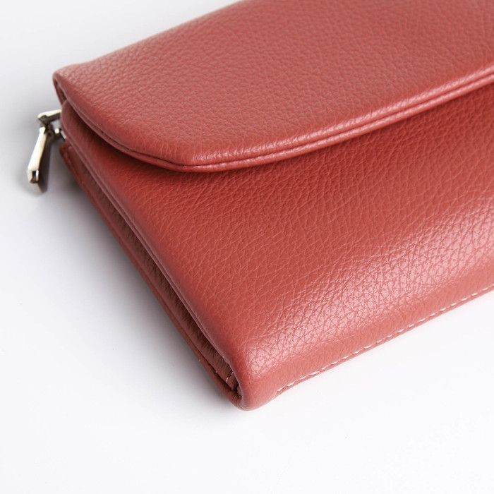 Кошелёк женский на магните, цвет розовый