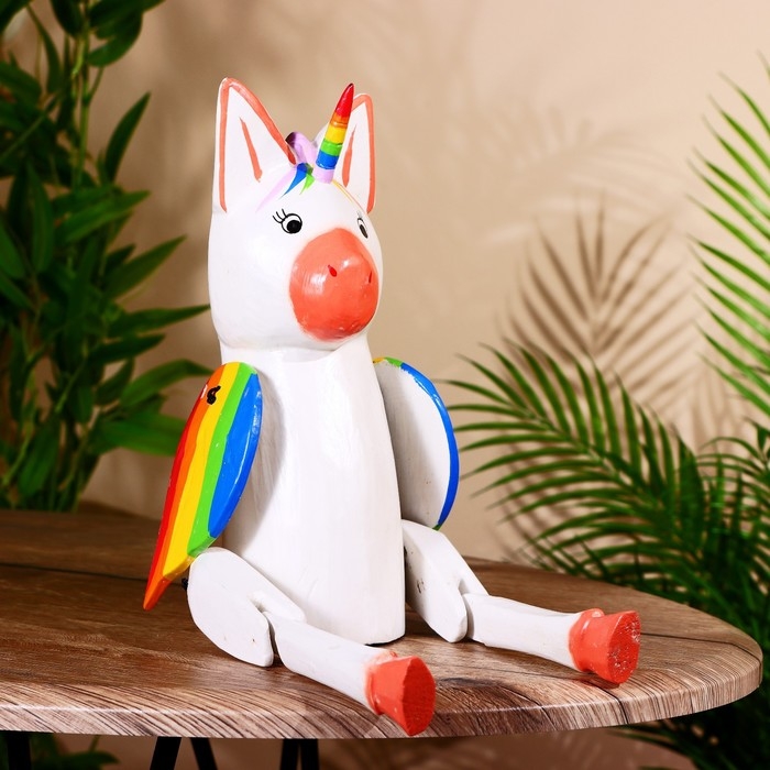 Сувенир Сувенир "Единорог" висячие лапки, дерево 40 см