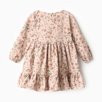 Платье для девочки MINAKU: Cotton collection цвет бежевый в цветочек, рост 98 см