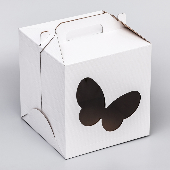 Кондитерская упаковка, 2 окна, 28 х 28 х 30 см Кондитерская упаковка, 2 окна, 28 х 28 х 30 см
