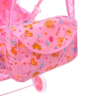 Коляска для кукол &laquo;Радуга&raquo; универсальная, с сумкой, металлический каркас, МИКС