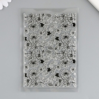 Штамп для творчества силикон "Цветы хризантемы" 14,2х9,7см Штамп для творчества силикон "Цветы хризантемы" 14,2х9,7см