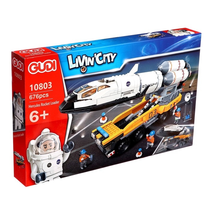 Конструктор Космос &laquo;Шатл на погрузчике&raquo;, 676 деталей